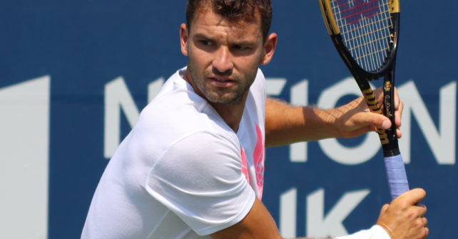 Dimitrov is testing a new racquet