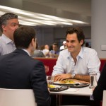 Roger Federer Visits Credit Suisse