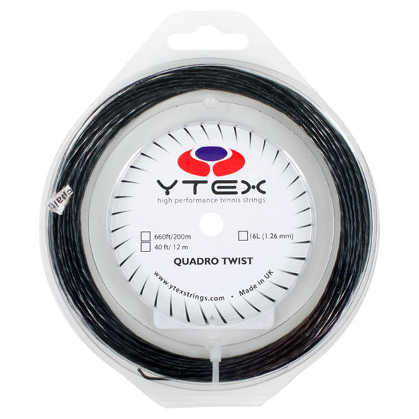 Quadro Twist White - Co-Poly  YTEX Tennis Strings – ytexstrings