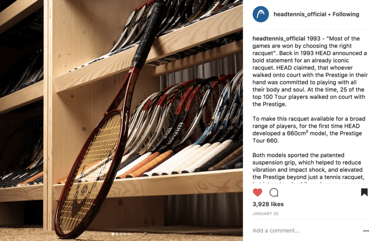Head Historical Racket History of Prestige - HEAD Legendary Racquets - Tennisnerd.net
