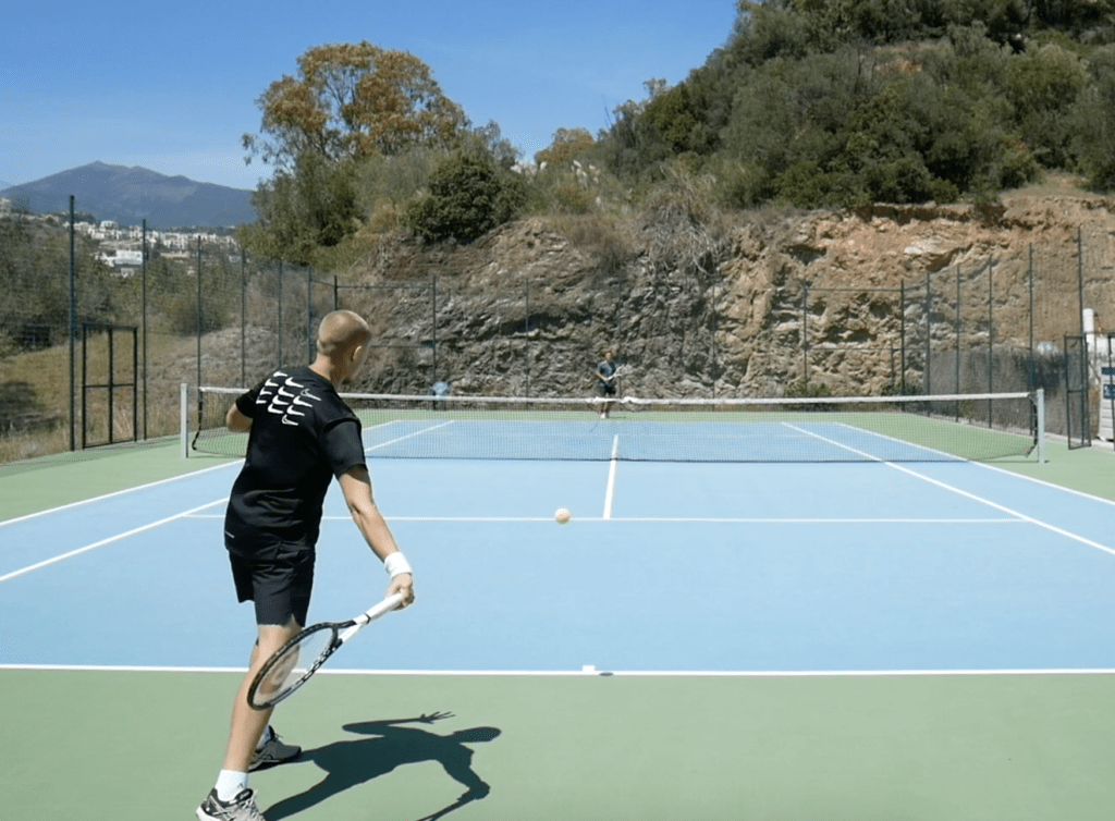 Playing with Novak Djokovic's Racquet