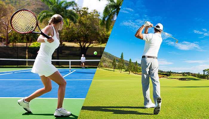 Tennis and Golf comparison