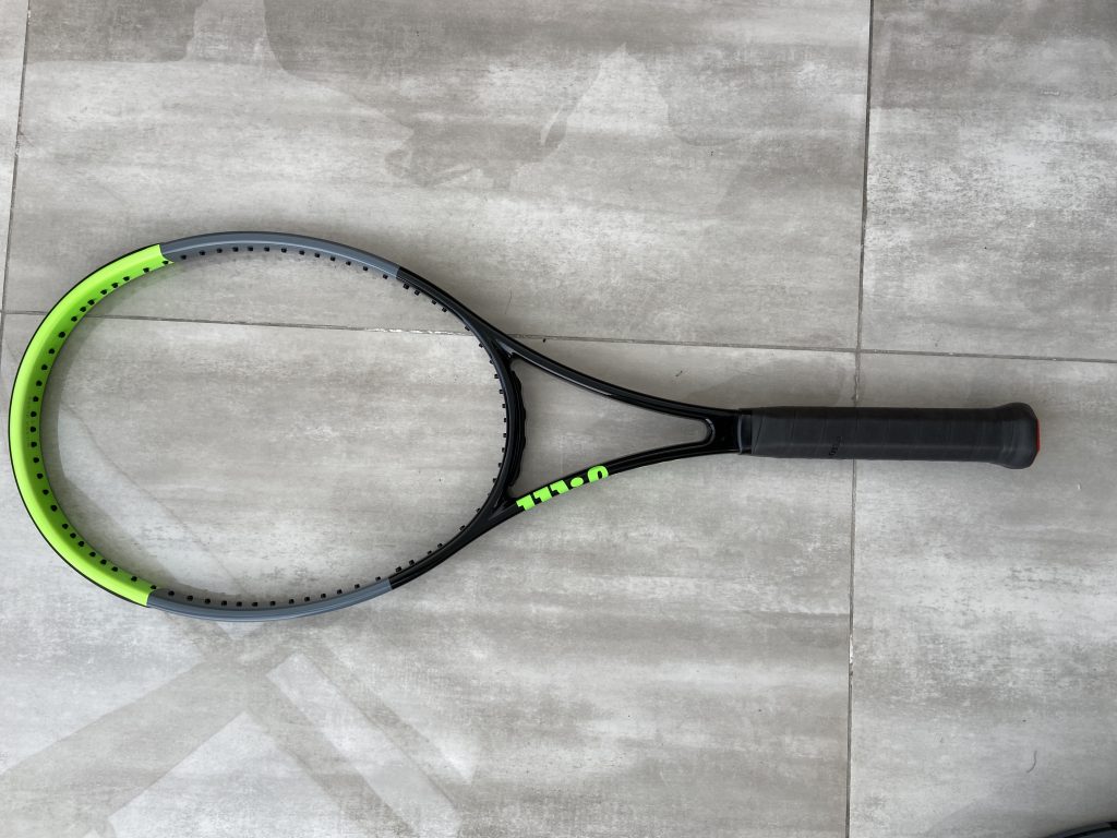 tennis racket with birdie