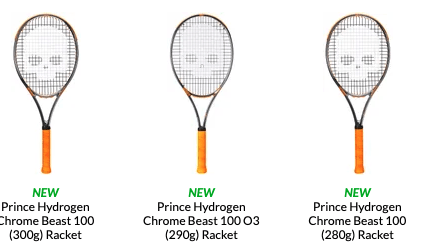 Prince Chrome Racquets - Tennisnerd.net New look, same playability