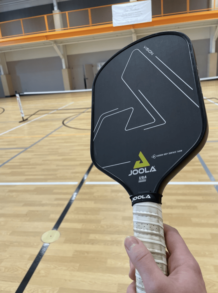 Pickleball paddle review Joola Vision Carbon Grip Surface