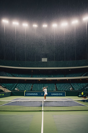 tennis in rain